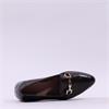 Wonders Alondra Block Heel Link Loafer - Black Leather